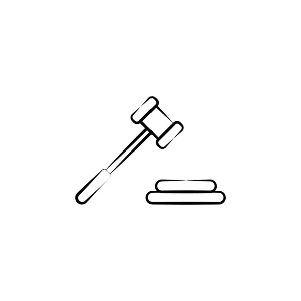 Business Hammer Insurance Hand Drawn Icon Outline Symbol Design Business — ストックベクタ