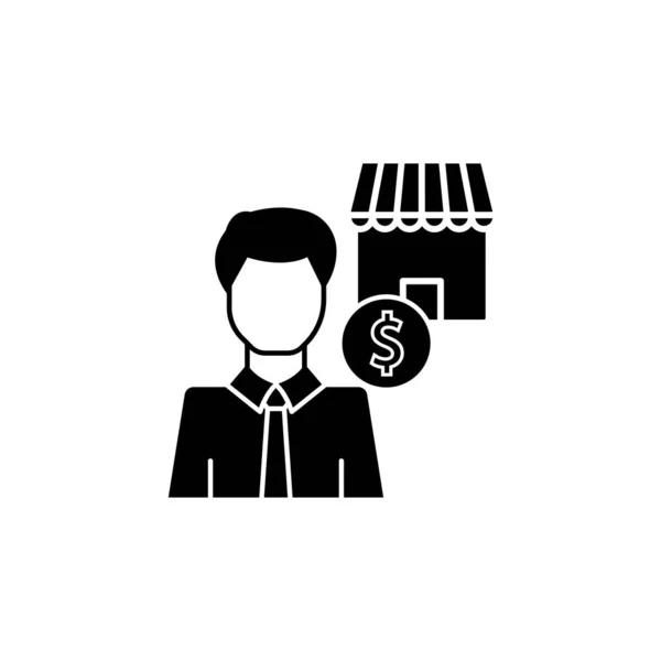 Man Business Dollar Icon Simple Business Intention Icons Website Mobile — Archivo Imágenes Vectoriales