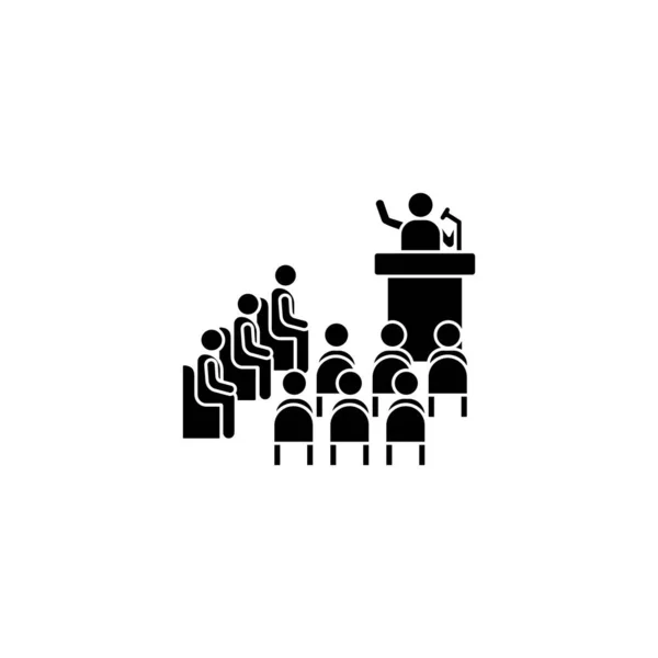 Trainer Microphone Chairs Icon Simple Business Indoctrination Icons Website Mobile — Image vectorielle