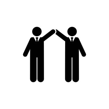 Job, work, meeting, happy icon. Element of businessman icon. Premium quality graphic design icon. Signs and symbols collection icon for websites, web design, mobile app on white background