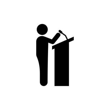 Businessman spiker conference icon. Element of businessman pictogram icon on white background