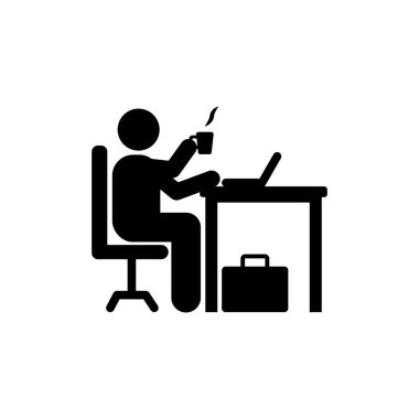 Businessman tea drink pause icon. Element of businessman pictogram icon on white background