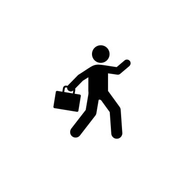 Businessman run work hurry icon. Element of businessman pictogram icon on white background