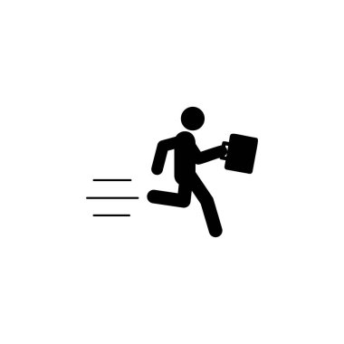 businessman, late, running icon. Element of businessman icon for mobile concept and web apps. Detailed businessman, late, running icon can be used for web and mobile on white background