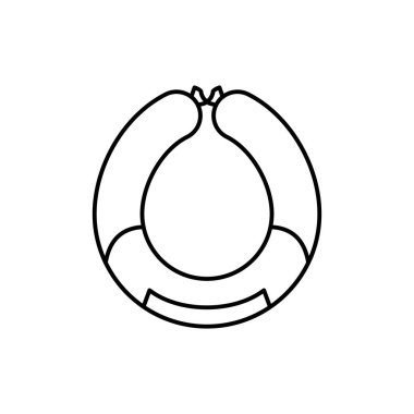 Sausage, meat icon. Simple line, outline vector batcher icons for ui and ux, website or mobile application on white background