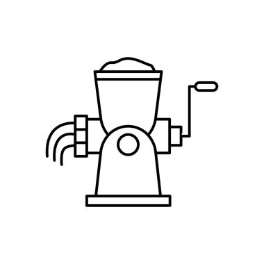 Meat grinder, meat icon. Simple line, outline vector batcher icons for ui and ux, website or mobile application on white background