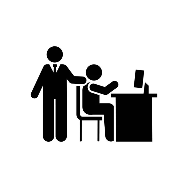 Office Interview Job Conversation Icon Element Businessman Icon Premium Quality — Stok Vektör