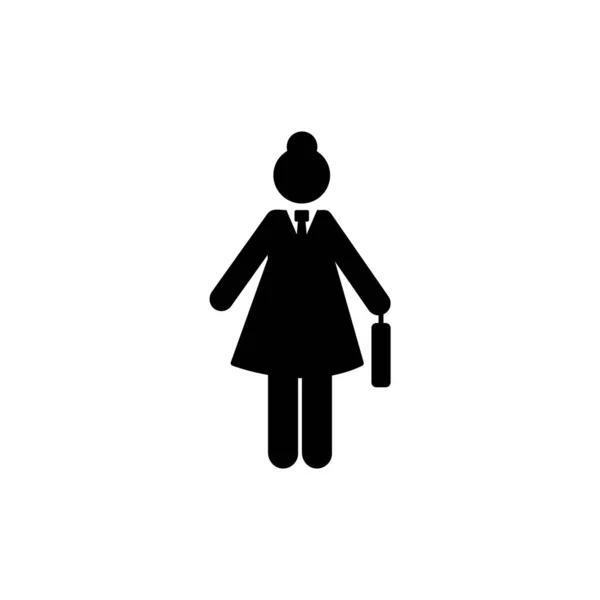 Businesswoman Walk Office Icon Element Businessman Pictogram Icon White Background — Vettoriale Stock