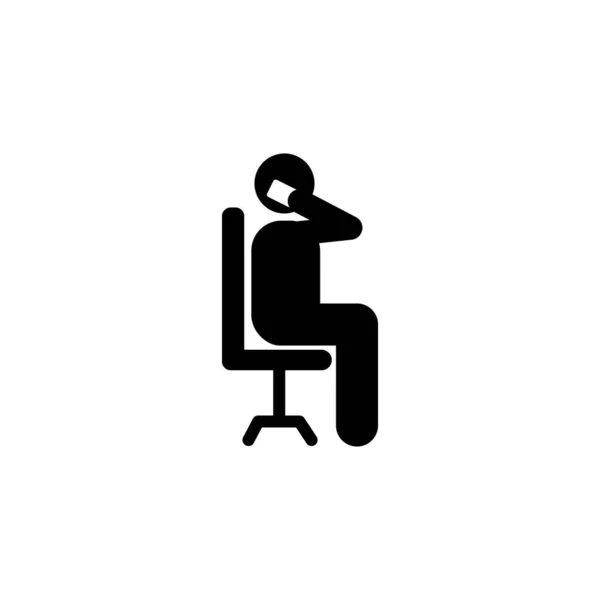 Businessman Phone Call Explain Icon Element Businessman Pictogram Icon White — Vettoriale Stock