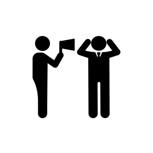 Businessman Man Megaphone Angry Icon Element Businessman Pictogram Icon White — Stock Vector