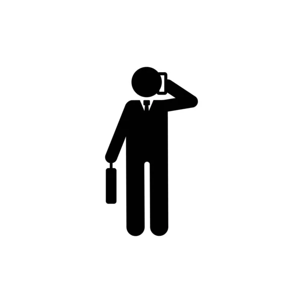 Businessman Phone Call Walk Office Icon Element Businessman Pictogram Icon — Stockvektor