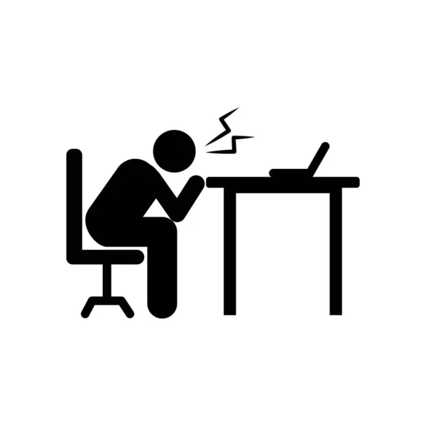 Businessman Angry Cry Working Icon Element Businessman Pictogram Icon White — Vector de stock