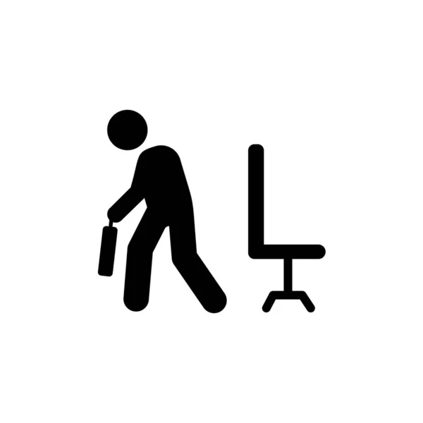 Businessman Tired Walk Home Icon Element Businessman Pictogram Icon White — Stockvektor