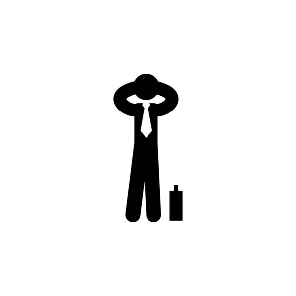 Businessman Boring Easy Icon Element Businessman Icon Mobile Concept Web — Image vectorielle