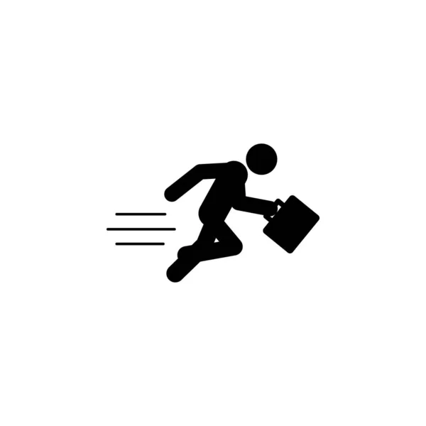 Businessman Dashing Fast Running Icon Element Businessman Icon Mobile Concept — Stockvektor