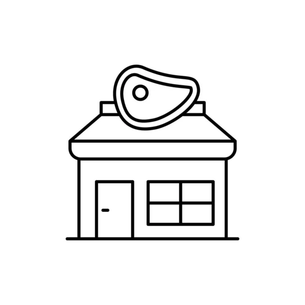 Butcher Shop Icon Simple Line Outline Vector Batcher Icons Website — Wektor stockowy