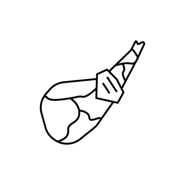 Meat Leg Icon Simple Line Outline Vector Batcher Icons Website — Vetor de Stock