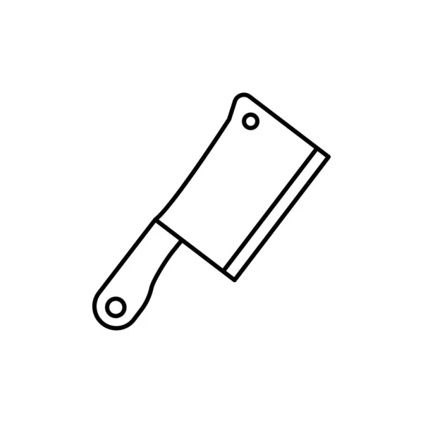Knife Icon Simple Line Outline Vector Batcher Icons Website Mobile — Stok Vektör