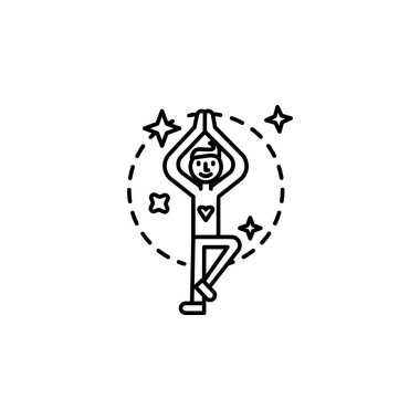 meditation icon. Element of Cancer Day icon for mobile concept and web apps. Thin line meditation icon can be used for web and mobile on white background