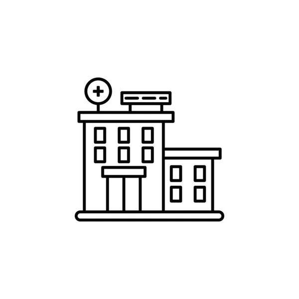Hospital Building Icon Element Cancer Day Icon Mobile Concept Web — 图库矢量图片