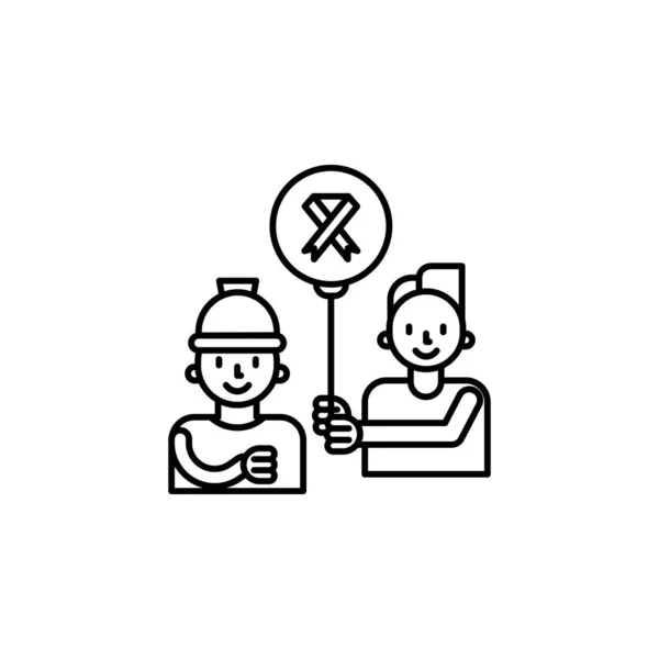 Visit Cancer Patient Icon Element Cancer Day Icon Mobile Concept — Vector de stock