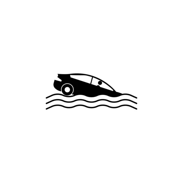 Car Crash Water Icon Element Car Accident Parking Icon Mobile — Stock Vector