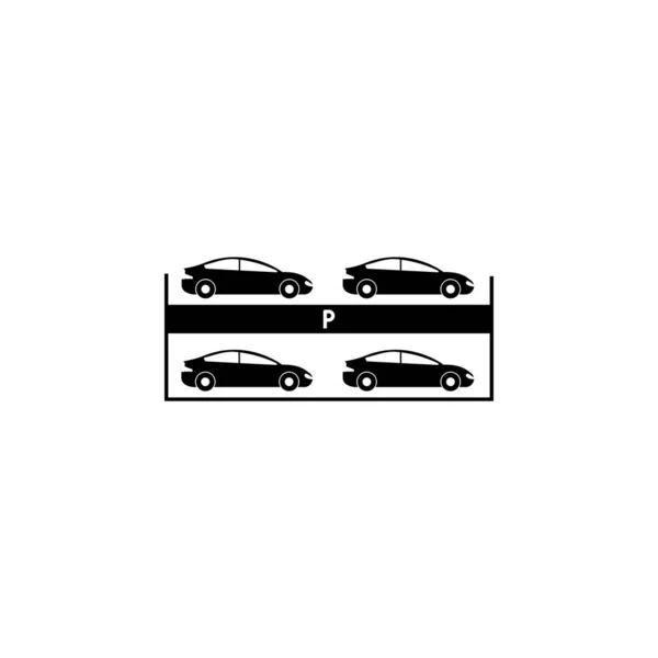 Cars Parking Icon Element Car Accident Parking Icon Mobile Concept — 图库矢量图片