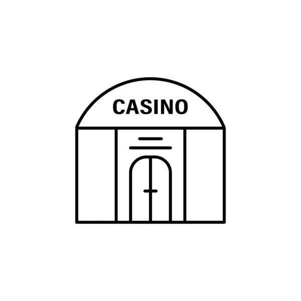 Casino Building Icon Element Casino Icon White Background — Stockvector