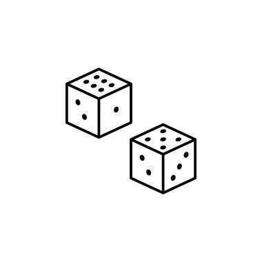 Dice, casino icon. Element of casino icon on white background