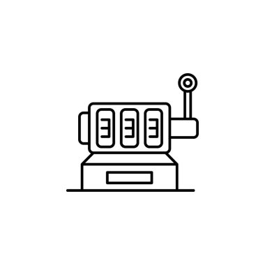 Slot machine, casino icon. Element of casino icon on white background