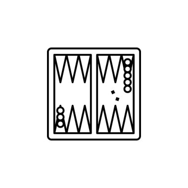 Backgammon, casino icon. Element of casino icon on white background