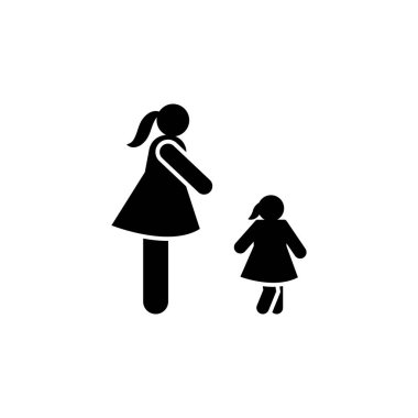 Girl, mother, thin icon. Element of indigestion symptoms sings. Premium quality graphic design icon. Signs and symbols collection icon for websites, web design on white background