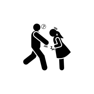 Ache, cramp, painful icon. Element of indigestion symptoms sings. Premium quality graphic design icon. Signs and symbols collection icon for websites, web design on white background