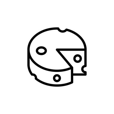 Cheese, ellipse form icon. Simple line, outline illustration elements of dairy product icons for ui and ux, website or mobile application on white background