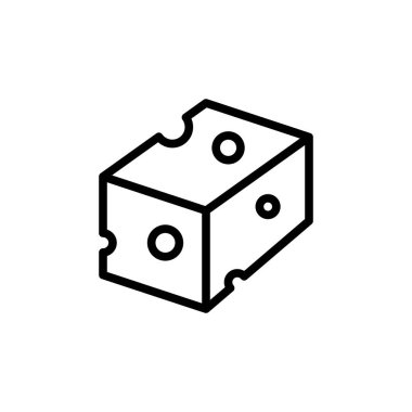 Cheese slice icon. Simple line, outline illustration elements of dairy product icons for ui and ux, website or mobile application on white background