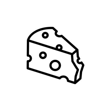 Cheese slice icon. Simple line, outline illustration elements of dairy product icons for ui and ux, website or mobile application on white background
