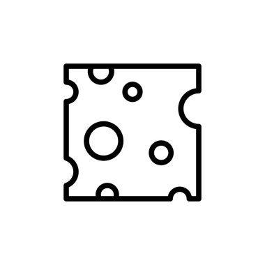 Cheese slice icon. Simple line, outline illustration elements of dairy product icons for ui and ux, website or mobile application on white background