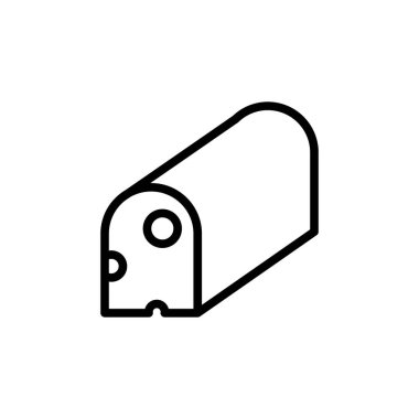 Cheese slice icon. Simple line, outline illustration elements of dairy product icons for ui and ux, website or mobile application on white background