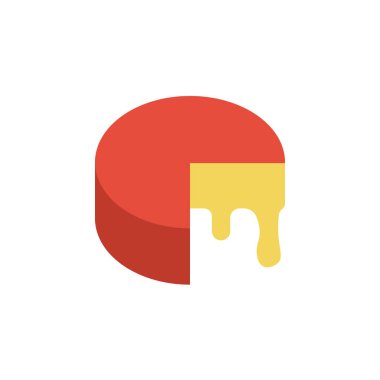 Cheese, Edam icon. Simple color illustration elements of dairy product icons for ui and ux, website or mobile application on white background