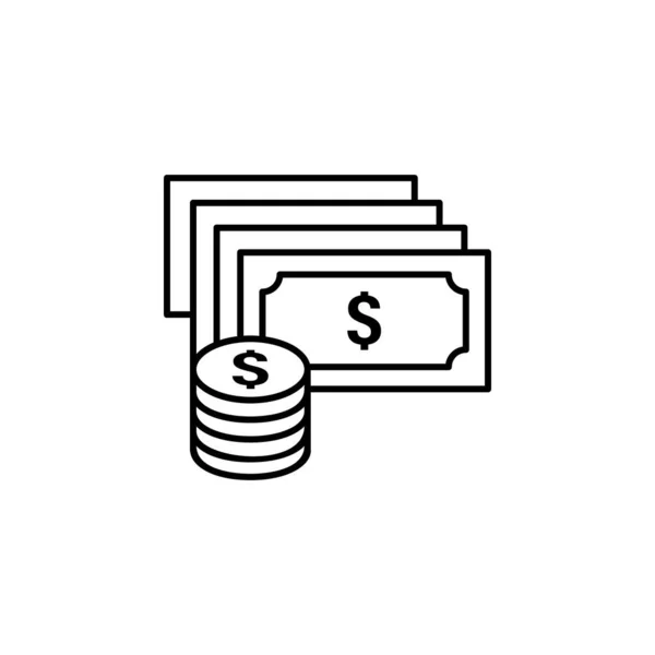 Money Casino Icon Element Casino Icon White Background — Vettoriale Stock