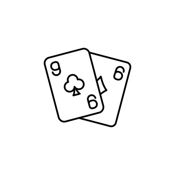 Poker Casino Icon Element Casino Icon White Background — 图库矢量图片