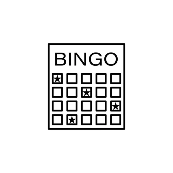 Bingo Casino Icon Element Casino Icon White Background — ストックベクタ