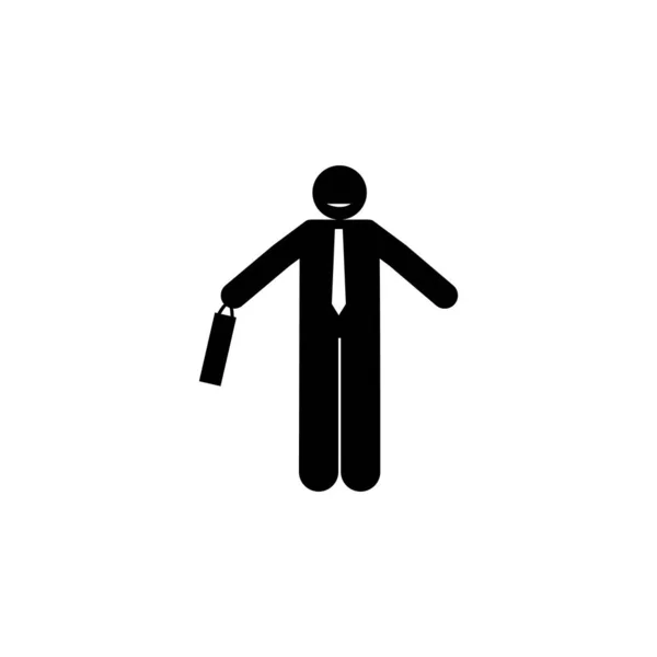 Businessman Man Job Happy Icon Element Indigestion Symptoms Sings Premium — Wektor stockowy