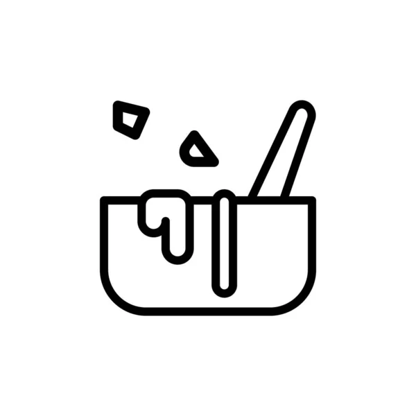 Fondue Cheese Icon Simple Line Outline Illustration Elements Dairy Product — ストックベクタ