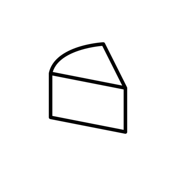 Cheese Slice Mozzarella Icon Simple Line Outline Illustration Elements Dairy — Vettoriale Stock