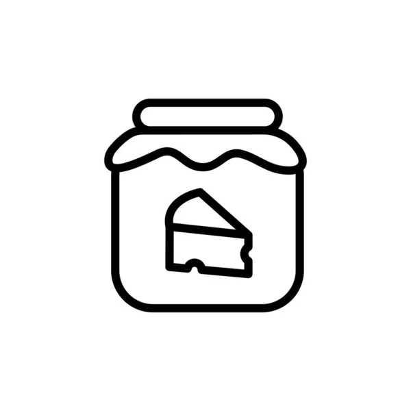 Cheese Slice Icon Simple Line Outline Illustration Elements Dairy Product — Image vectorielle