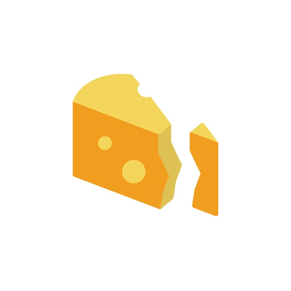 Cheese Slice Icon Simple Color Illustration Elements Dairy Product Icons — 스톡 벡터