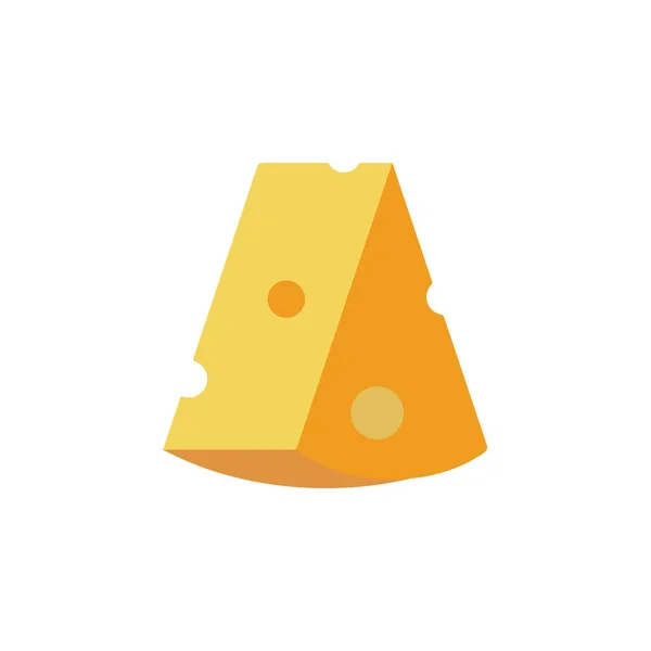 Cheese Slice Icon Simple Color Illustration Elements Dairy Product Icons — Image vectorielle