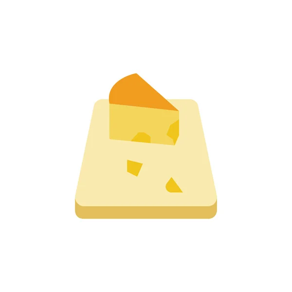 Tray Cheese Icon Simple Color Illustration Elements Dairy Product Icons — Vector de stock