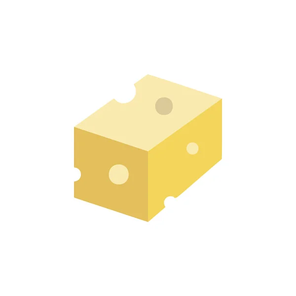 Cheese Slice Icon Simple Color Illustration Elements Dairy Product Icons — Archivo Imágenes Vectoriales